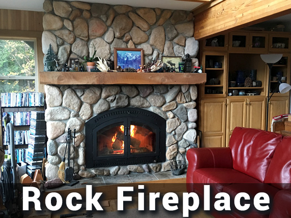 Rock Fireplace