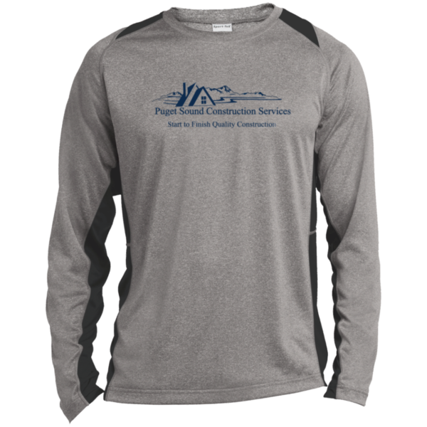 ST361LS Long Sleeve Heather Colorblock Performance Tee - Image 2