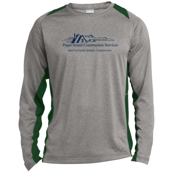 ST361LS Long Sleeve Heather Colorblock Performance Tee - Image 4