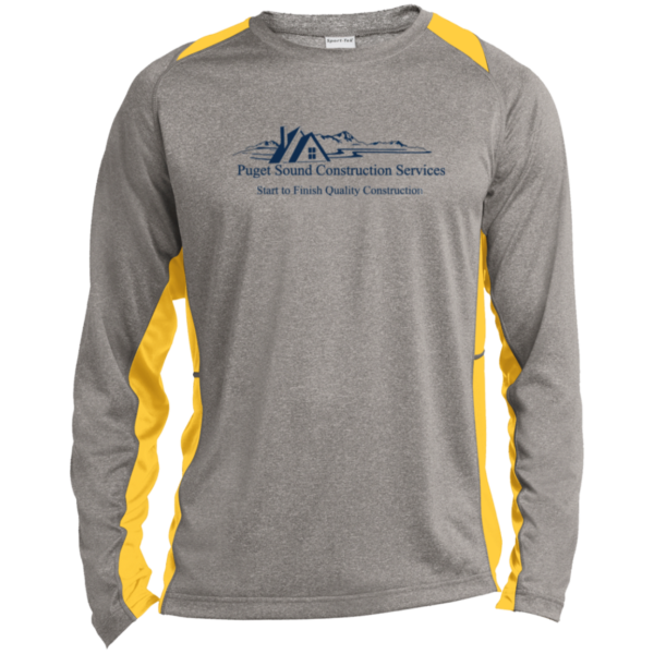 ST361LS Long Sleeve Heather Colorblock Performance Tee - Image 5