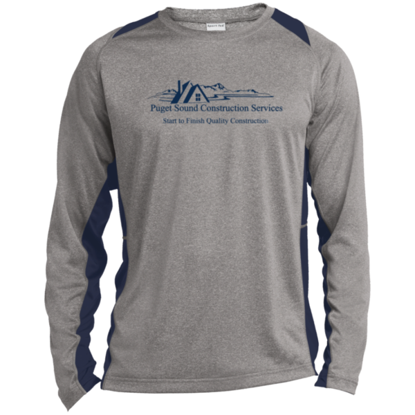 ST361LS Long Sleeve Heather Colorblock Performance Tee - Image 6
