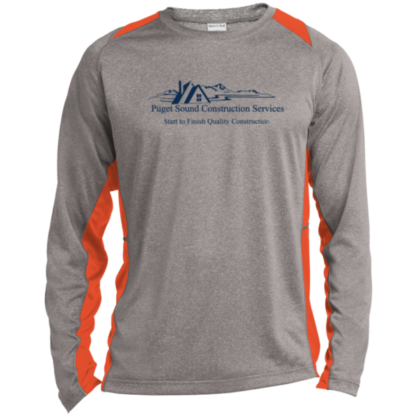 ST361LS Long Sleeve Heather Colorblock Performance Tee - Image 3