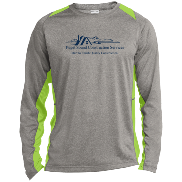 ST361LS Long Sleeve Heather Colorblock Performance Tee - Image 9