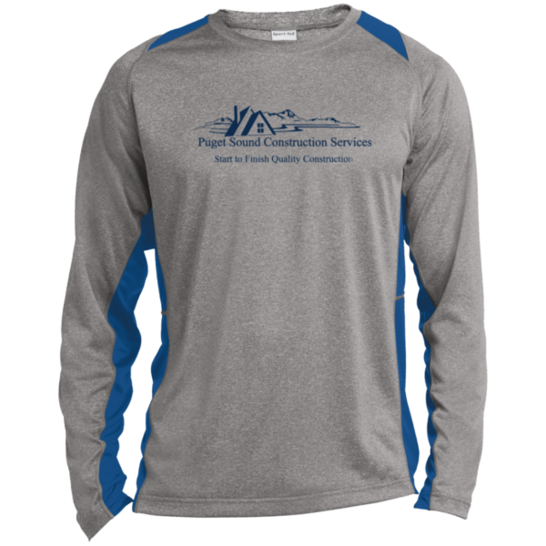 ST361LS Long Sleeve Heather Colorblock Performance Tee - Image 8