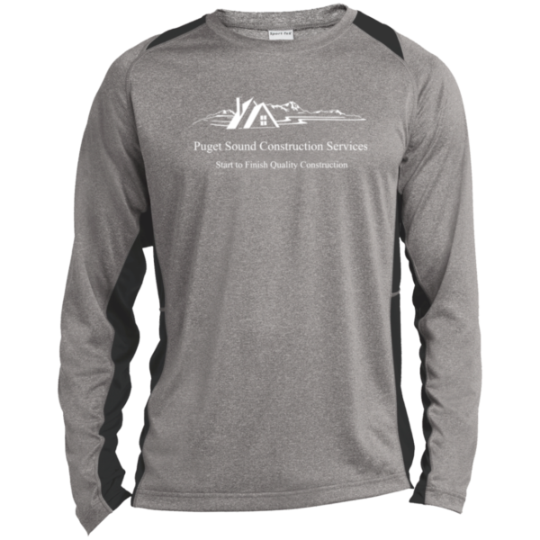 ST361LS Long Sleeve Heather Colorblock Performance Tee
