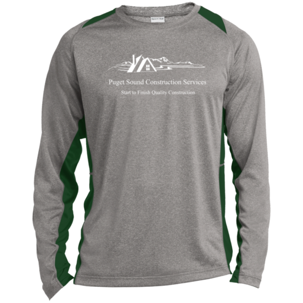 ST361LS Long Sleeve Heather Colorblock Performance Tee - Image 2