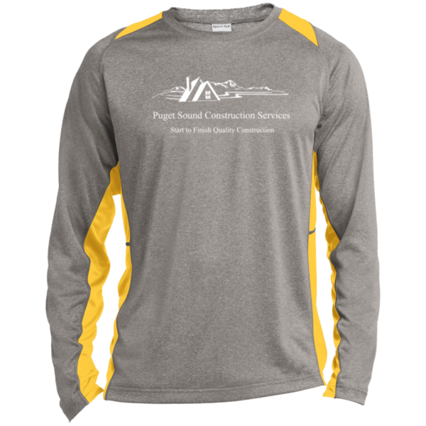 ST361LS Long Sleeve Heather Colorblock Performance Tee - Image 3