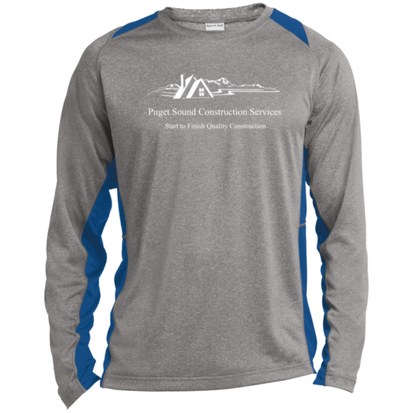 ST361LS Long Sleeve Heather Colorblock Performance Tee - Image 6