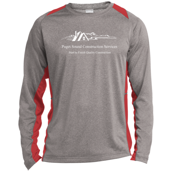 ST361LS Long Sleeve Heather Colorblock Performance Tee - Image 5